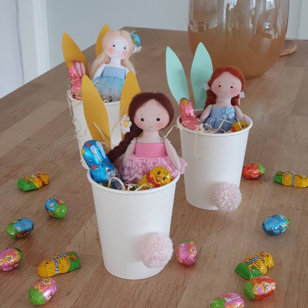 Easter baskets from paper cups