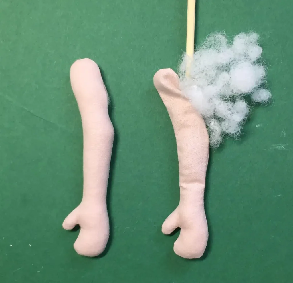 Holofiber stuffing used in fabric dolls for smooth shape and even filling